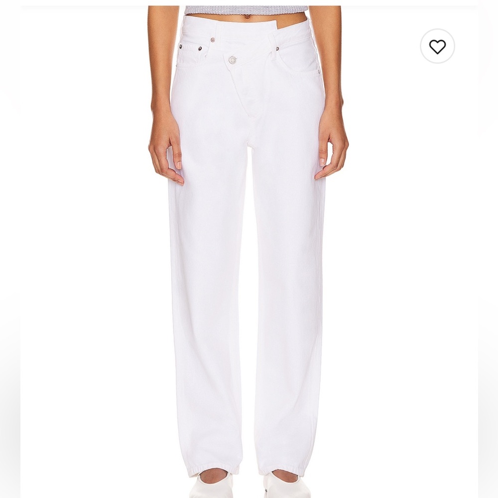 Agolde Off White Criss Cross Jeans